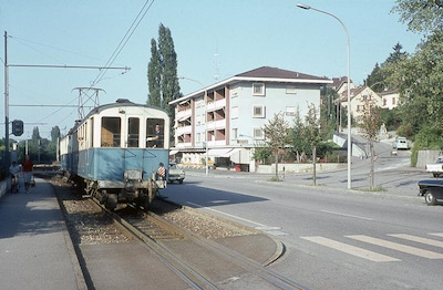 BTB Binningen, 4-Schienen-Geleise, 1965