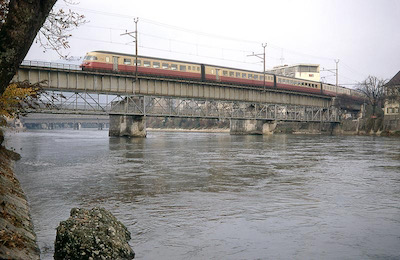 SBB, Olten Gäubahnbrücke, RAe TEE II, Aufnahme 1968