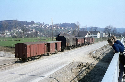 WSB Güterzug Suhr-Gränichen, Kreuzung Baustelle N1, 1965