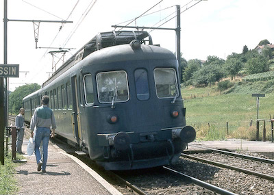 SBB Russin GE, Gleichstrom-Triebwagen, Apr. 1984