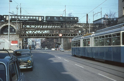 SBB/VBZ Limmatstrasse, Zürich, Viadukte, 1968