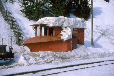 RhB Schneepflug, Arosa, 1969
