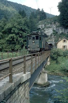 SBB, Bärschwil-Liesberg, Birsbrücke, Ae 3/5 10211, Aufnahme 1965