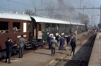 SBB, Kerzers, Dampffahrt mit A 3/5, Aufnahme 1972