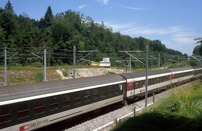SBB, nordöstlich von Herzogenbuchsee, NBS und Stammstrecke, Aufnahme 2004