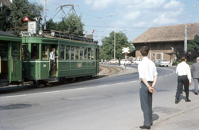 BVB Linie 11 Dreiachser, Reinach, Eigentracé 1965