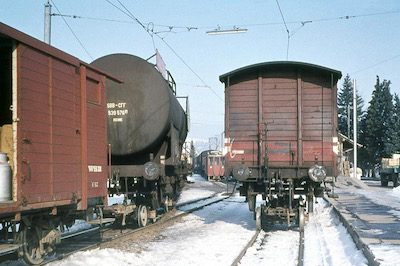 WSB Kreuzende Güterzüge, Gontenschwil, 1965