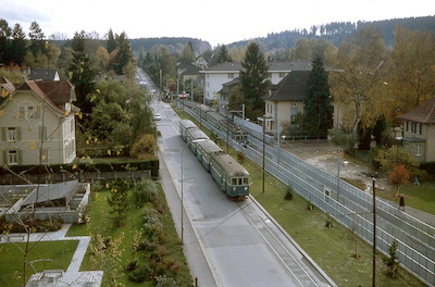 WSB Aarau, Entfelderstrasse, alte und neue Tunnelstrecke, 1967