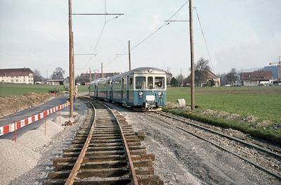 WSB Oberkulm, Geleise- und Strassen-Umbau, 1970