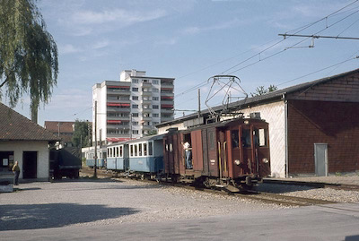 WSB Schöftland, Gütertriebwagen + 2 Zweiachser, 1972