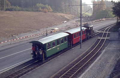 WSB Distelberg, Farbiges Bähnchen, Strasse im Bau, 1975