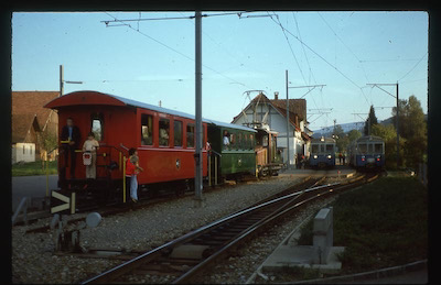 WSB Oberkulm, Farbiges Bähnchen + 2 Züge, 1976
