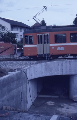 WSB Aarau Unterführung, Apr. 1981