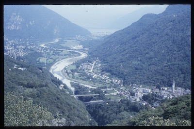 FART Intragna, Isornobrücke von oben, 1993