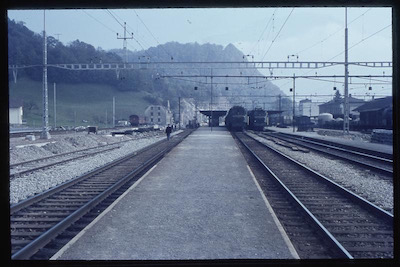 SBB Bhf. Ziegelbrücke, Umbau gegen Biberlikopf-Tunnel, 1965