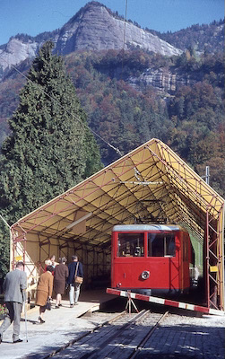 RB Vitznau, provisorischer Bahnhof, 1968