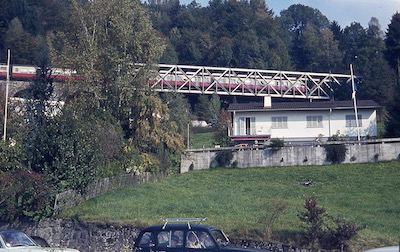 SBB Bei Walchwil, eiserne Brücke, TEE