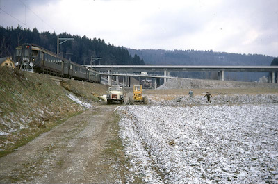 SBB Nationalbahn, Dättwil, Signal Kreuzungsverlegung, 1970
