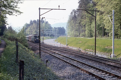 SBB Lenzhard, alt + neu, Verzweigung, Apr. 1983