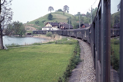 SBB Brünigbahn, am Sarnersee, 1963