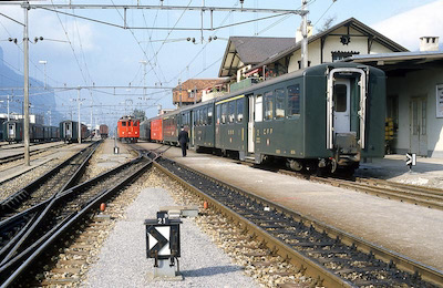 SBB Meiringen, Bahnhof, 1985