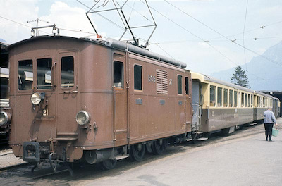BOB Lok HGe 3/3, Interlaken-Ost, 1963