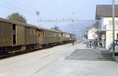 SBB Personenzug, Station Sulz, 1963