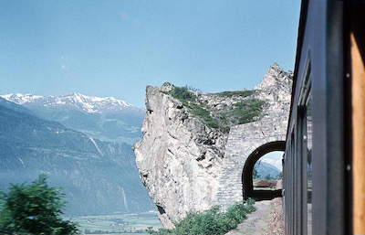 BLS Viktoria-Tunnel bei Ausserberg, 1957