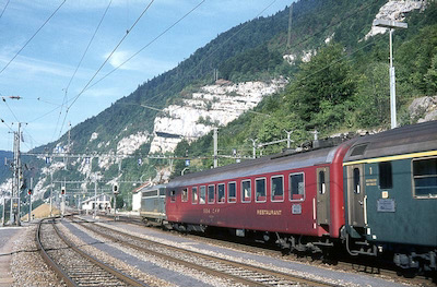 SBB Vallorbe, Zug nach Frankreich, 1976