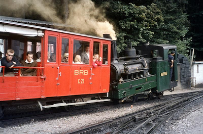 BRB, Brienz, Personenzug mit H 2/3 4, Aufnahme 1965