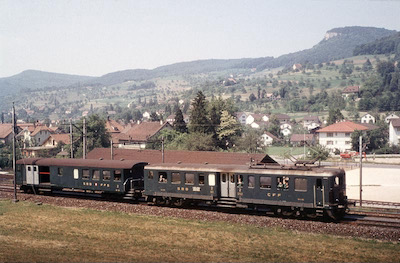 SBB Sissach und Sissacherfluh, Pendelzug alter Hauenstein, 1966