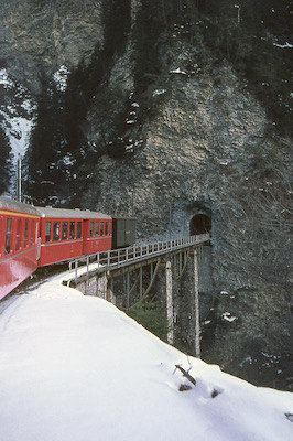 RhB Viadukt unterhalb Lüen, 1969