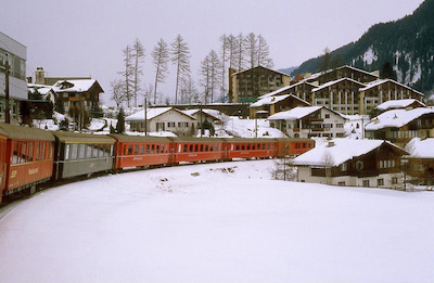 RhB Glacier-Express, Disentis, Hotels, 1987