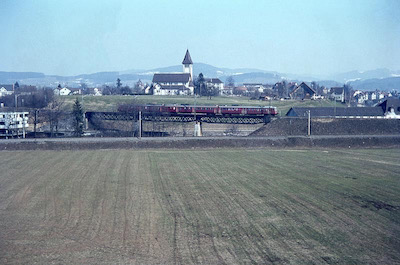 SBB Wetzikon Nord, Roter Vorortszug nach Effretikon, 1968