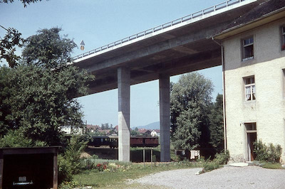 SBB Seetalbahn, Niederlenz, Viadukt, 1966