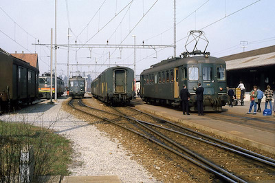 SBB Lenzburg Bahnhof, Seite Seetal, 1984