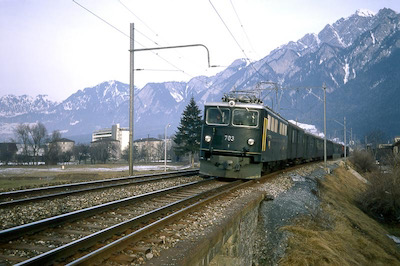 RhB Westlich Chur, Doppelspur, 1969