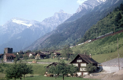SBB Gotthardbahn, Silenen, Ae 6/6, Ae 4/6, Aufnahme 1967