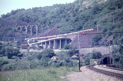 Gotthardbahn, Talstufe Biaschina, TEE-Zug, 1967