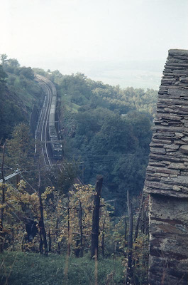 SBB, Strecke Bellinzona-Chiasso, am Monte Ceneri, Aufnahme 1970