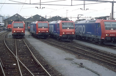 SBB, Olten, Bahnfest, vier Re 482, Aufnahme 2004