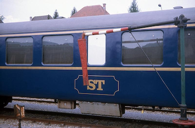 Sursee-Triengen-Bahn, Triengen-Winikon, Salonwagen SRi 31, Aufnahme April 1992