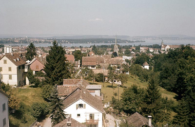 MThB, Kreuzlingen aus der Bahn, Bodensee, Aufnahme 1962
